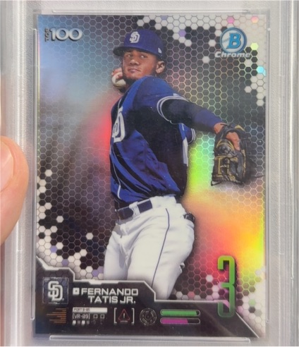 2019 Bowman Chrome #BTP-3 Fernando Tatis Jr. Scouts Top 100 — front