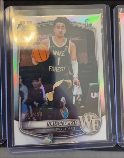 2025-26 Bowman Basketball Prospects Chrome #BCP-92 Nate Calmese — front