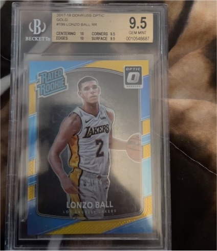 2017-18 Donruss Optic #199 Lonzo Ball Rated Rookie — front