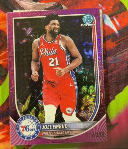 2025 Bowman Chrome #BCV-67 Joel Embiid — front