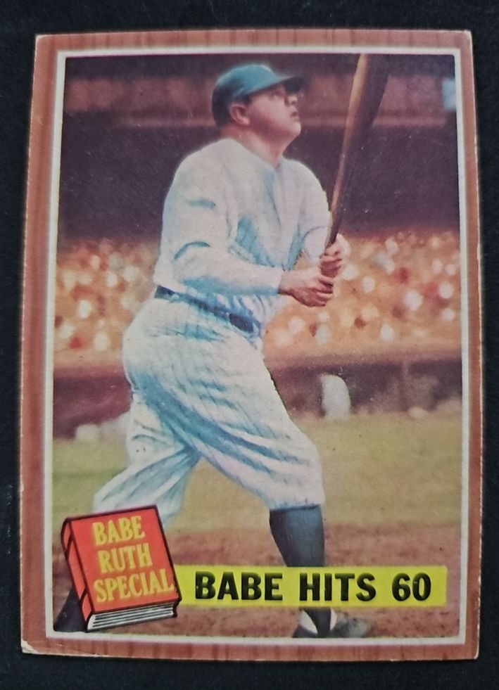 1962 Topps #139 Babe Ruth Special Babe Hits 60 Babe Ruth — front