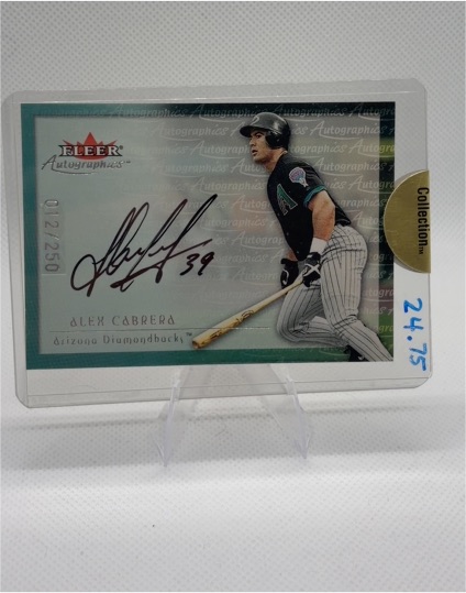 2000 Fleer Autographics Alex Cabrera #/250 — front
