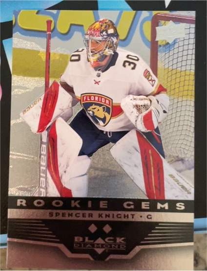 2021-22 Upper Deck Black Diamond Rookie Gems #BD-28 Spencer Knight — front