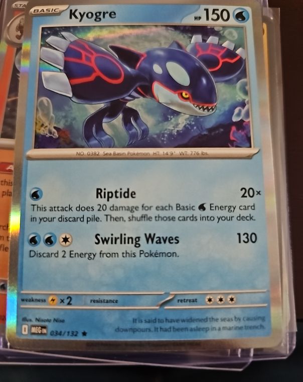2014 Pokémon TCG ME01 #034 Kyogre Mega Evolution — front