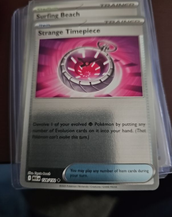 2023 Pokemon Mega Evolution #128 Strange Timepiece — front