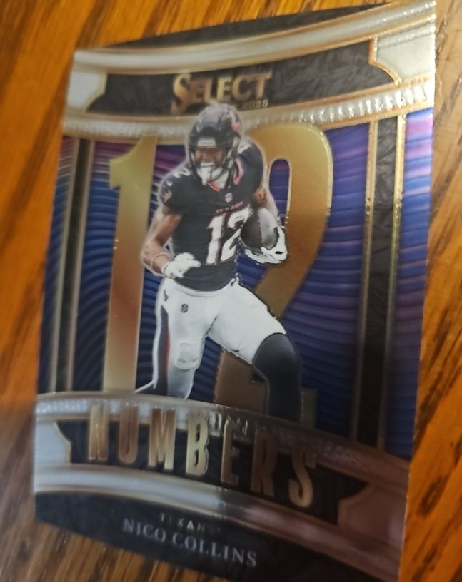 2025 Panini Select #8 Nico Collins Numbers — front