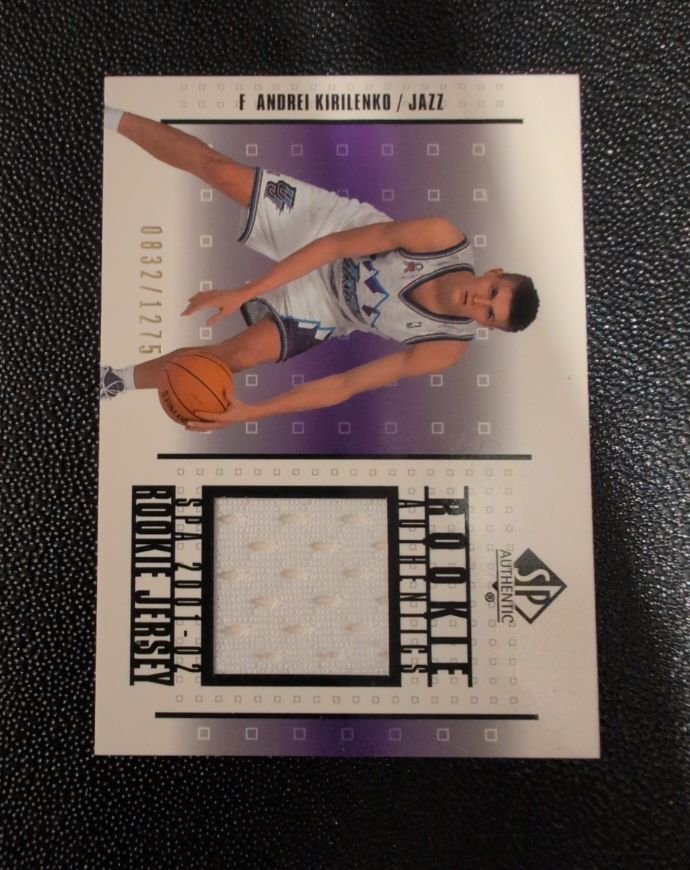 2001-02 Upper Deck SP Authentic #RA-AK Andrei Kirilenko Rookie Jersey — front