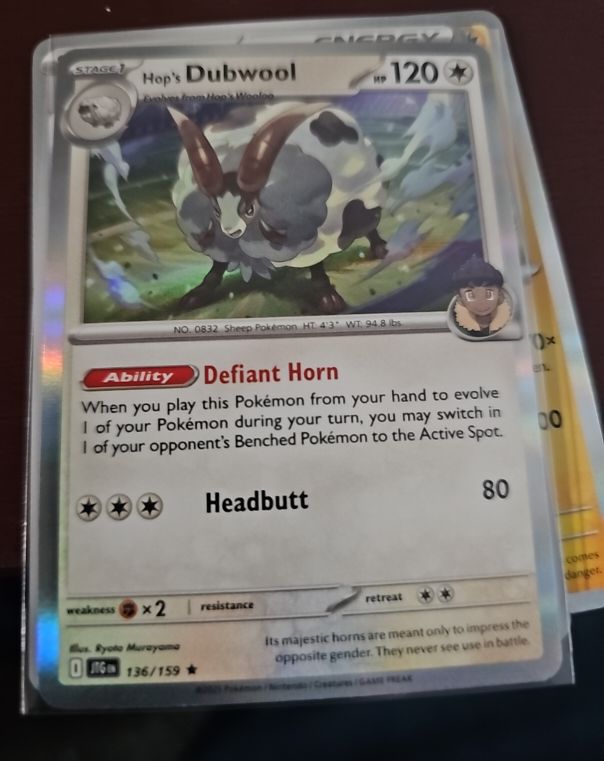 2025 Pokémon Journey Together #136 Hop's Dubwool — front