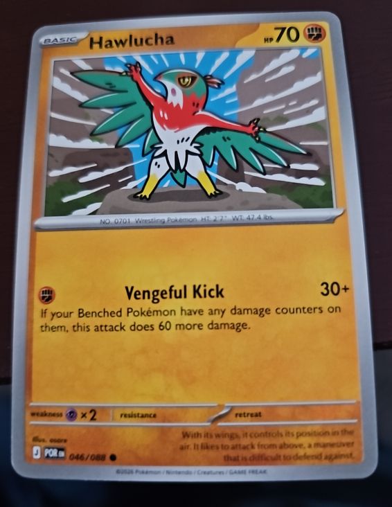 2016 Pokémon Perfect Order #046 Hawlucha — front