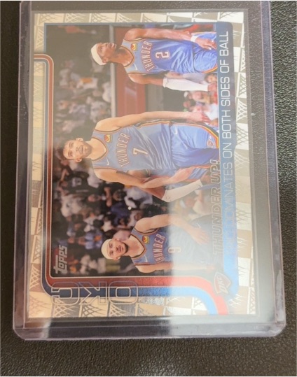 2025-26 Topps Flagship #288 Thunder Up! OKC Trio Dominates — front