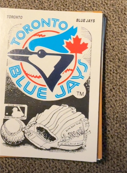 1987 Fleer Toronto Blue Jays Logo Sticker — front