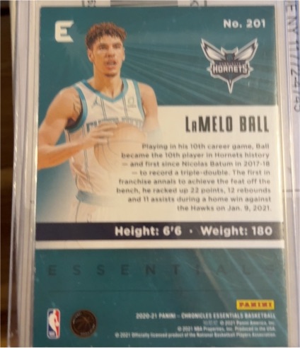 2020-21 Panini Chronicles Essentials #201 LaMelo Ball — front