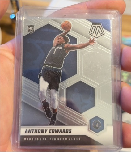 2020-21 Panini Mosaic #201 Anthony Edwards Rookie Card Minnesota Timberwolves — front