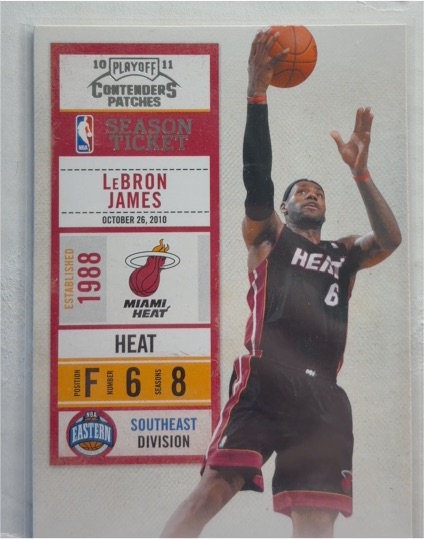 2010-11 Panini Playoff Contenders Patches #93 LeBron James — front