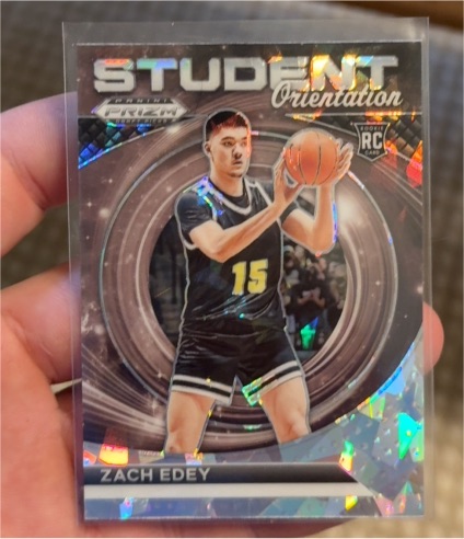 2024 Panini Prizm Draft Picks Student Orientation #15 Zach Edey — front