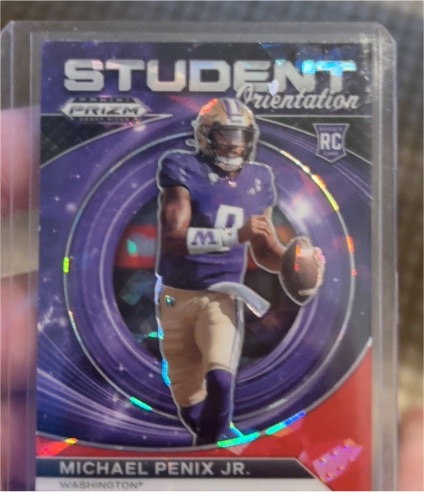 2024 Panini Prizm Draft Picks Student Orientation #SO-MPJ Michael Penix Jr. — front