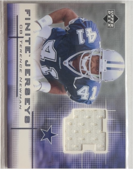 2003 Upper Deck Finite Jerseys #FJTN Terence Newman — front