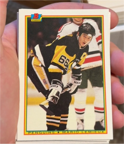 1990-91 Bowman #204 Mario Lemieux — front