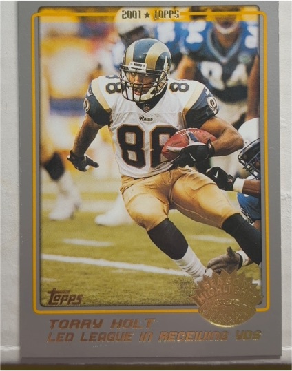 2001 Topps #288 Torry Holt St. Louis Rams Season Highlights — front