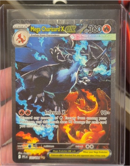 2025 Pokémon Mega Charizard X EX #125/094 Phantasmal Flames — front