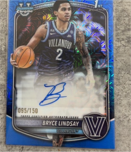 2025-26 Bowman Chrome #BCP-52 Bryce Lindsay — front