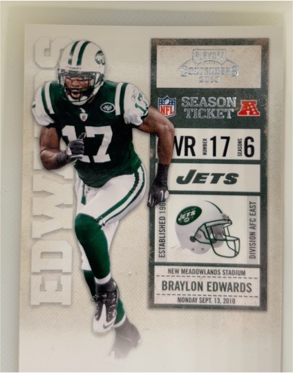 2010 Playoff Contenders #66 Braylon Edwards — front