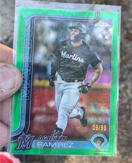 2025 Topps Chrome Update #USC200 Agustin Ramirez Green Refractor — front