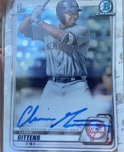 2020 Bowman Chrome #CPA-CG Chris Gittens — front
