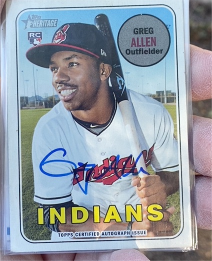 2018 Topps Heritage #244 Greg Allen — front