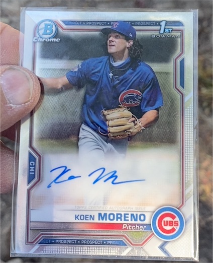 2021 Bowman Chrome #CPA-KMO Koen Moreno — front