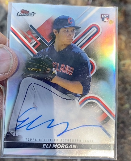 2022 Topps Finest #FA-EL Eli Morgan Rookie Refractor Auto — front