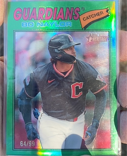 2026 Topps Heritage #256 Bo Naylor — front