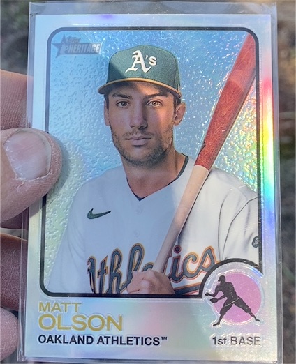 2022 Topps Heritage Chrome #48 Matt Olson — front
