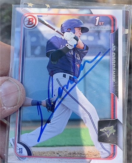 2015 Bowman #156 JC Cardenas — front