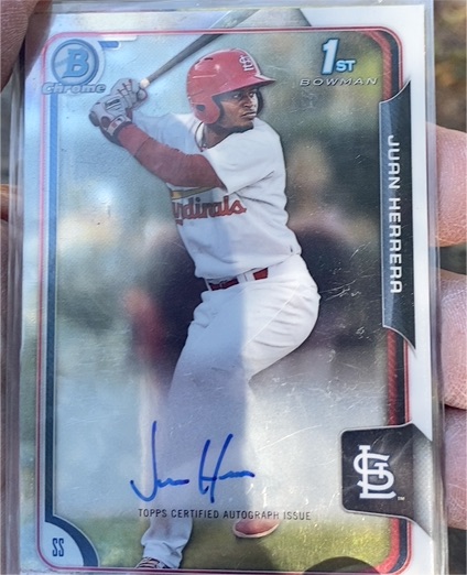 2015 Bowman Chrome #BCAP-JH Juan Herrera — front
