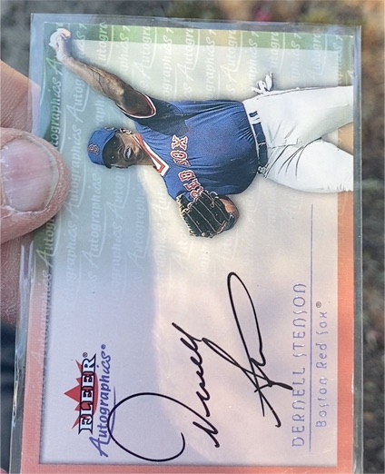 2000 Fleer Autographics Dernell Stenson Boston Red Sox — front