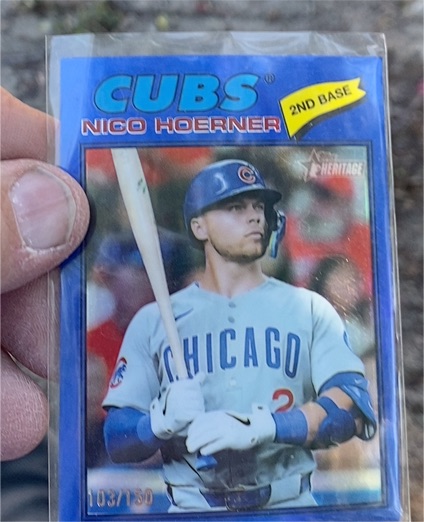 2026 Topps Heritage Chrome #28 Nico Hoerner — front