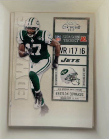 2010 Playoff Contenders Playoff Ticket #66 Braylon Edwards — front