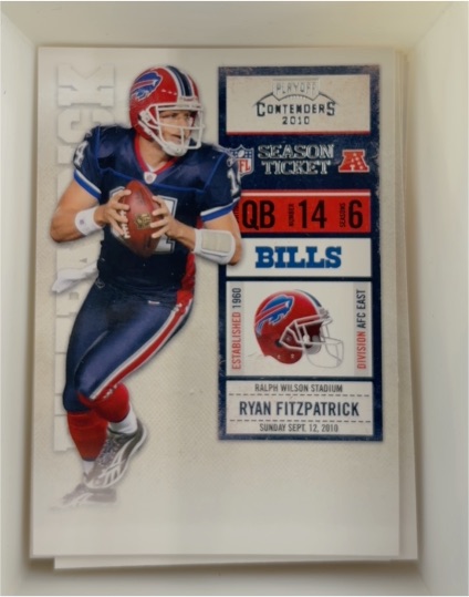 2010 Playoff Contenders Season Ticket #6 Ryan Fitzpatrick — front