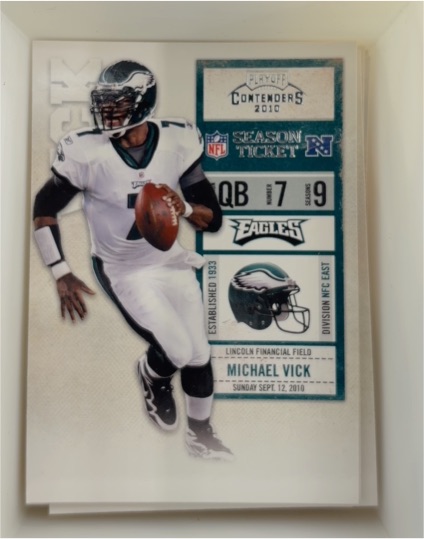 2010 Panini Playoff Contenders Season Ticket #STN-9 Michael Vick — front