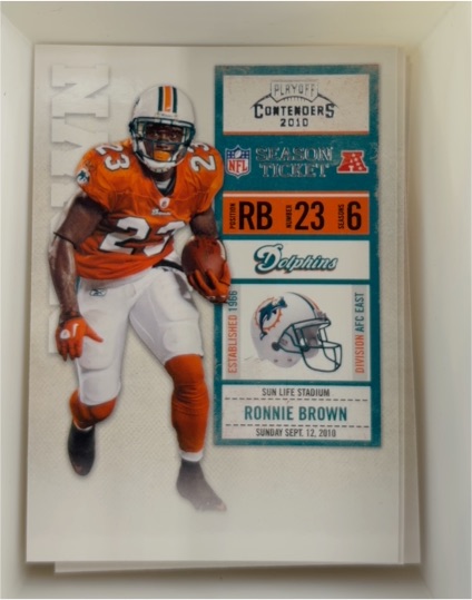 2010 Playoff Contenders #051 Ronnie Brown — front