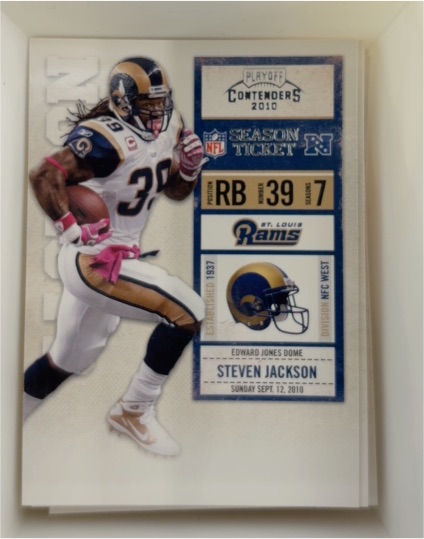 2010 Playoff Contenders Season Ticket #39 Steven Jackson — front