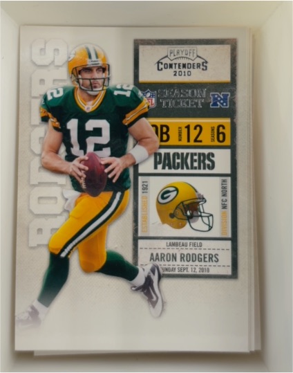 2010 Playoff Contenders #34 Aaron Rodgers — front