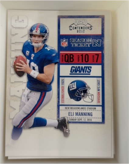 2010 Playoff Contenders #64 Eli Manning — front