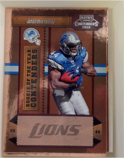 2010 Playoff Contenders Rookie of the Year #3 Jahvid Best — front