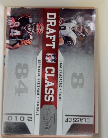 2010 Playoff Contenders Draft Class #10 Jermaine Gresham / Sam Bradford — front