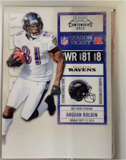 2010 Playoff Contenders #81 Anquan Boldin — front
