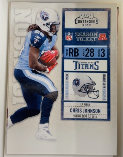 2010 Panini Playoff Contenders #95 Chris Johnson — front
