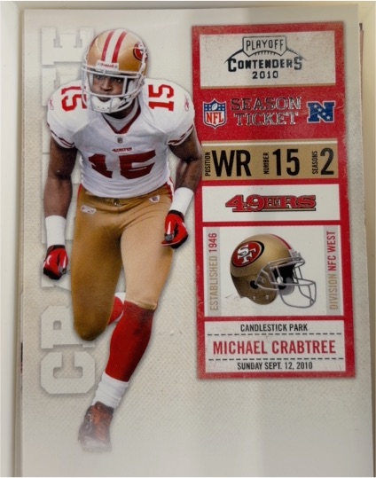 2010 Playoff Contenders #2 Michael Crabtree — front