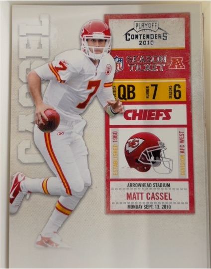 2010 Playoff Contenders #48 Matt Cassel Kansas City Chiefs — front